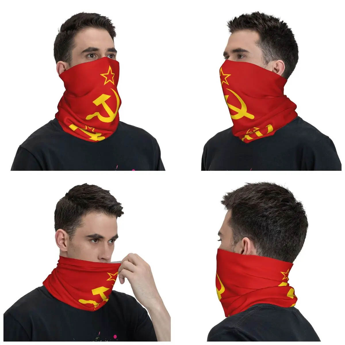 USSR CCCP Russian Soviet Flag Bandana Neck Cover Printed Mask Scarf Multifunctional Headwear Fishing Unisex Adult Winter