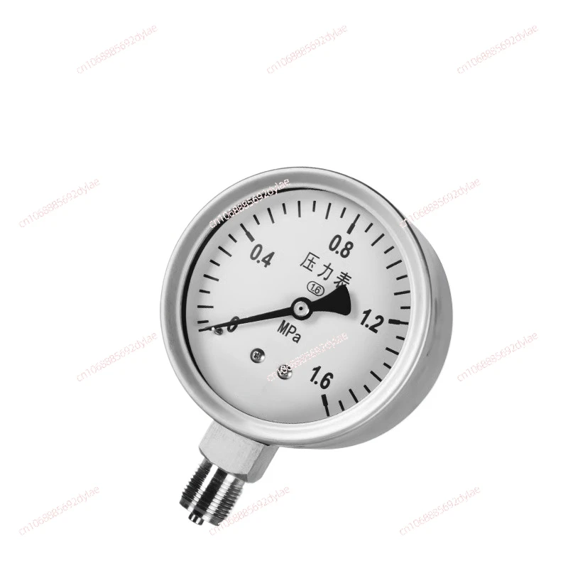 Shock resistant pressure gauge, negative, vacuum gauge, 1.6mpa water pressure gauge