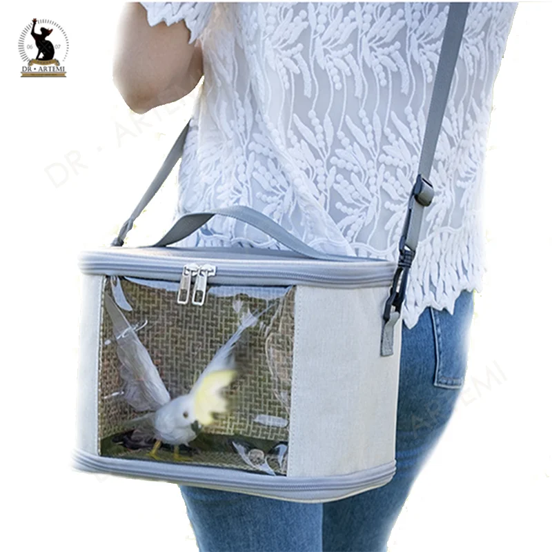 Portable Pet Carrier Bag for Small Animals, Nest Backpack for Tiny Birds, Hamsters, Guinea Pigs, Lizards, Travel Bird Cage,