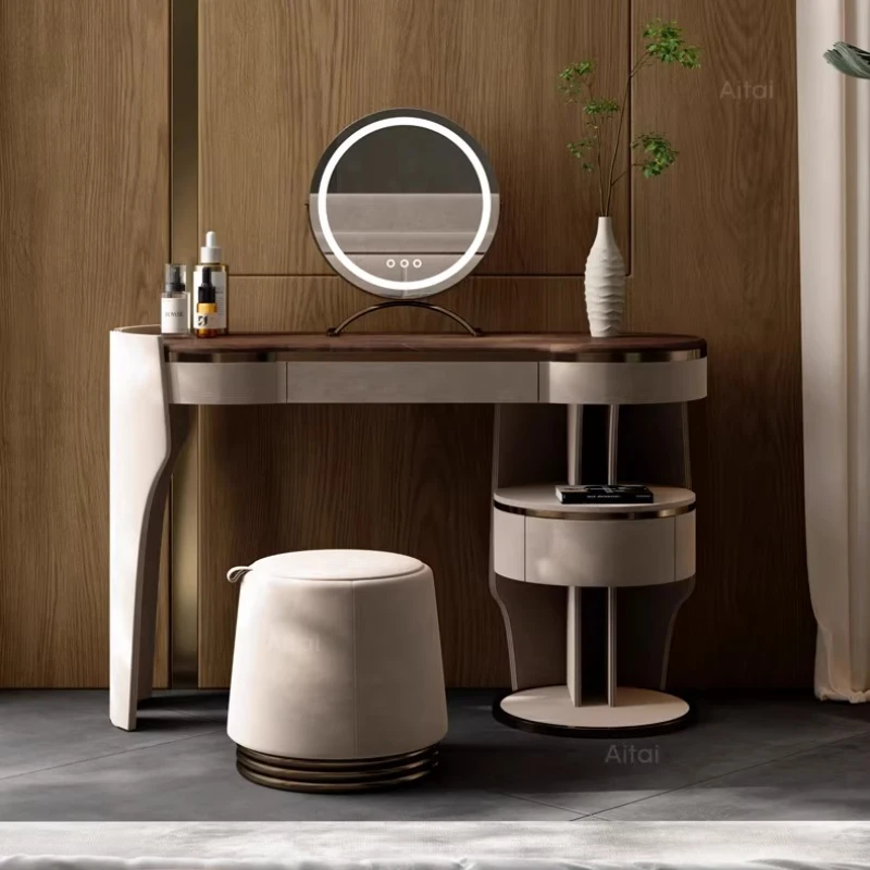 

Modern Luxury Dressing Table Rustic Bedroom Mirror Storage Dressing Table Comfortable Woman Penteadeira House Accessories