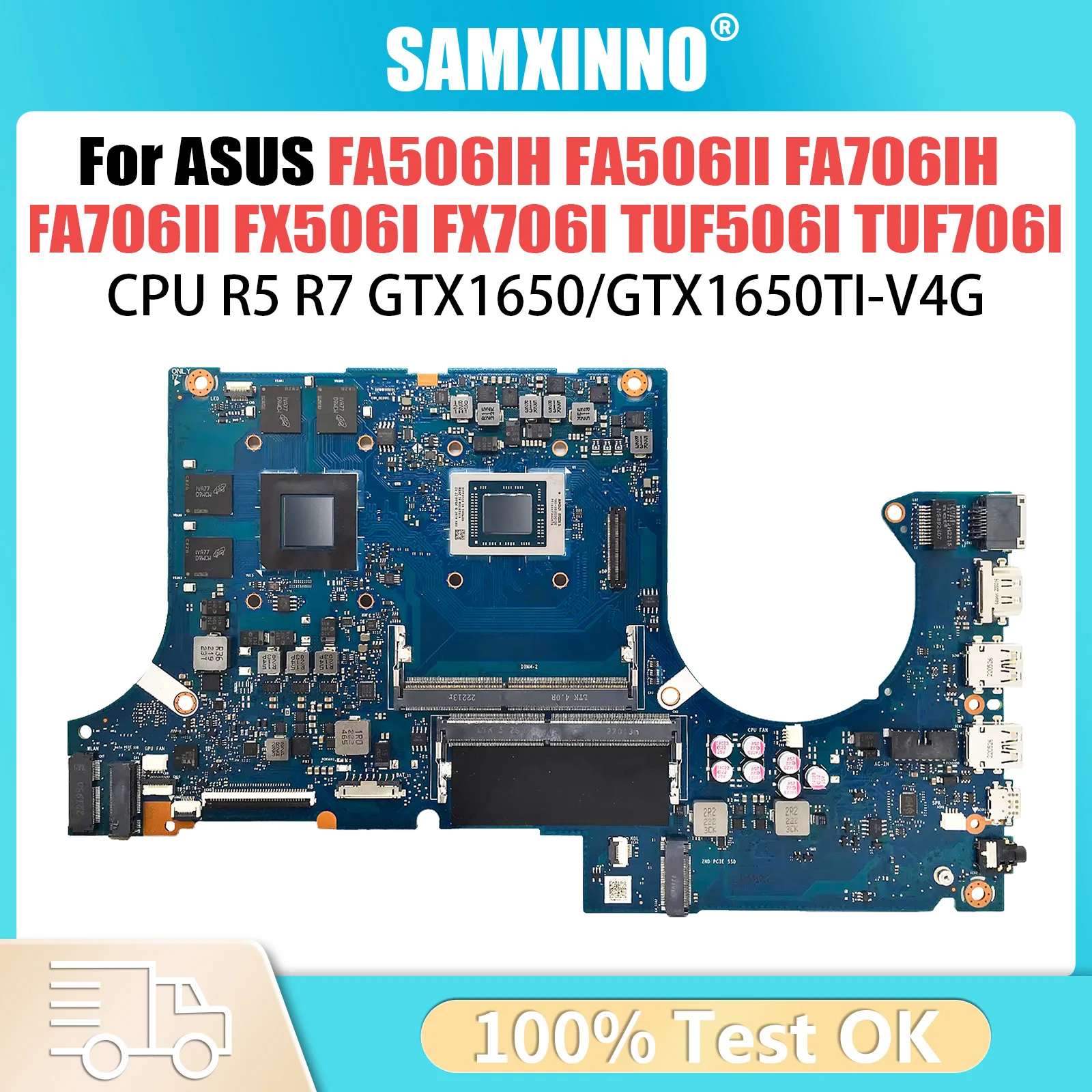

For ASUS Laptop Motherboard FA506I Mainboard A15FA506IHR FA706IHR TUF506IHR TUF506I FA706IH FA706II CPU R5 R7 100% Tested
