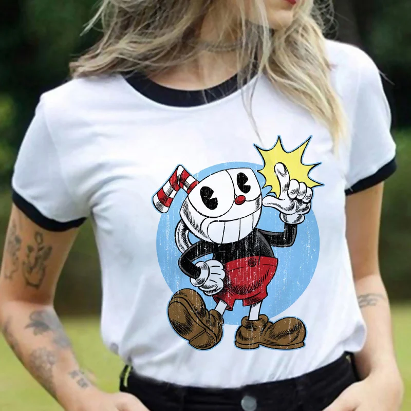 cuphead t shirt men graphic print japanese casual t shirt clothes t shirt graphic