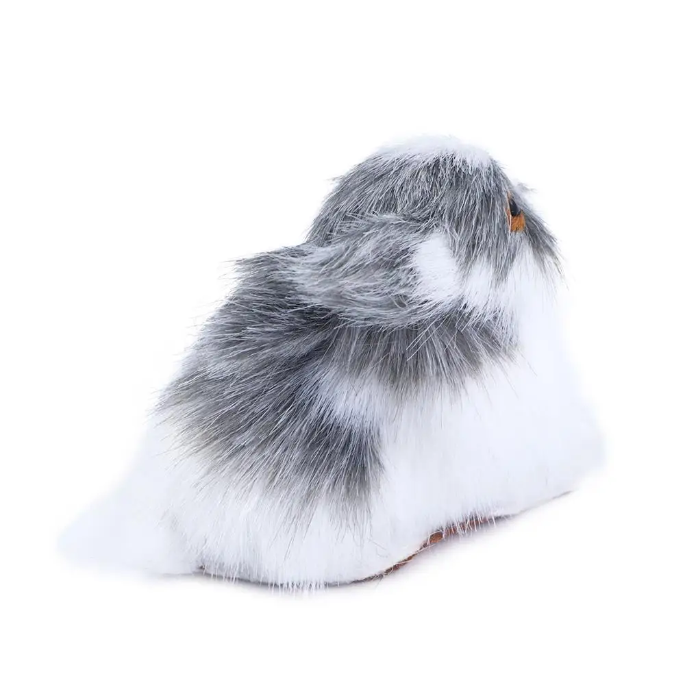 White Rabbit Fur Plush Toy para crianças, Miniaturas realistas, Birthday Gift, Bunny Simulation, Easter Rabbit