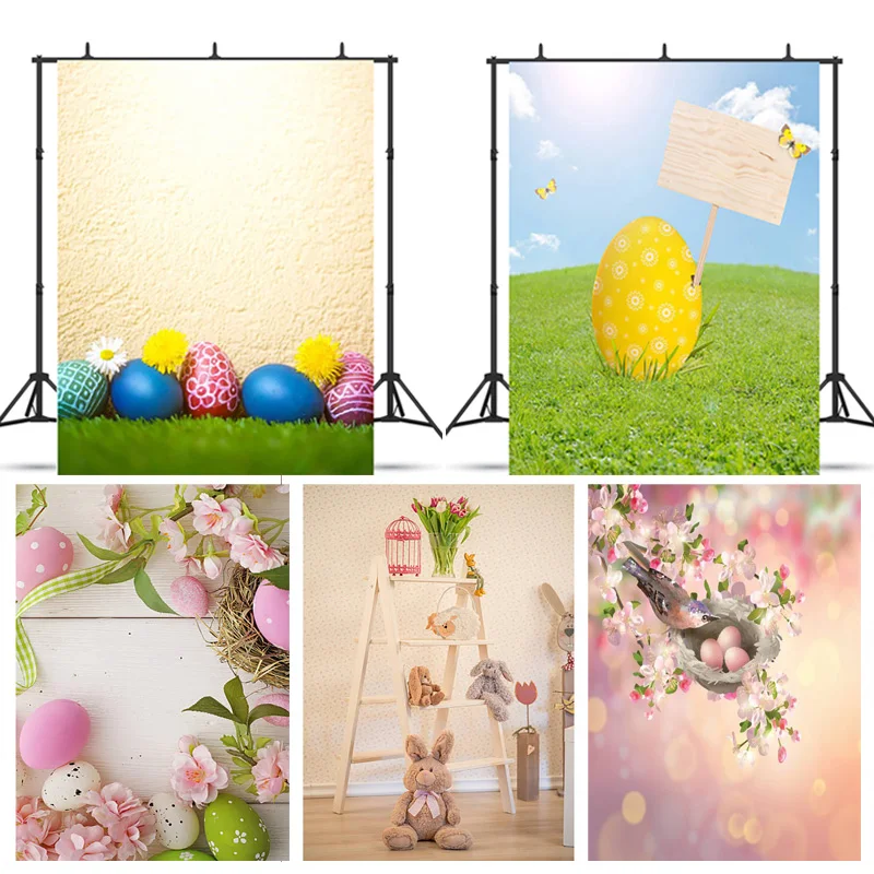 

Easter Eggs Photography Backdrops Photo Studio Props Spring Flowers Child Baby Portrait Photo Backdrops 2218 KL-10