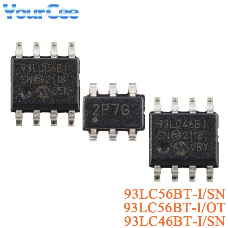 5Pcs 93LC56BT-I/SN 93LC56BT-I/OT 93LC46BT-I/SN 2Kb 1Kb Microwire 3-Wire Serial EEPROM Chip