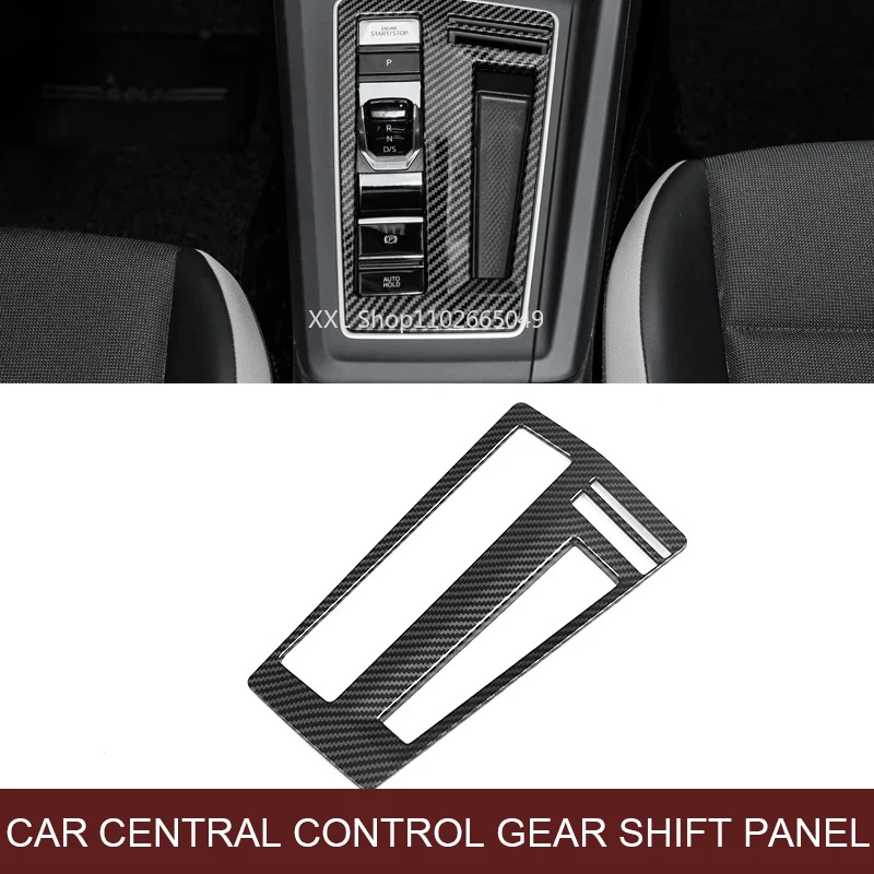 Car Central Control Gear Shift Frame Decoration Carbon Fiber Sticker Interior For Volkswagen Golf 8 MK8 GTI Rline 2021 2022