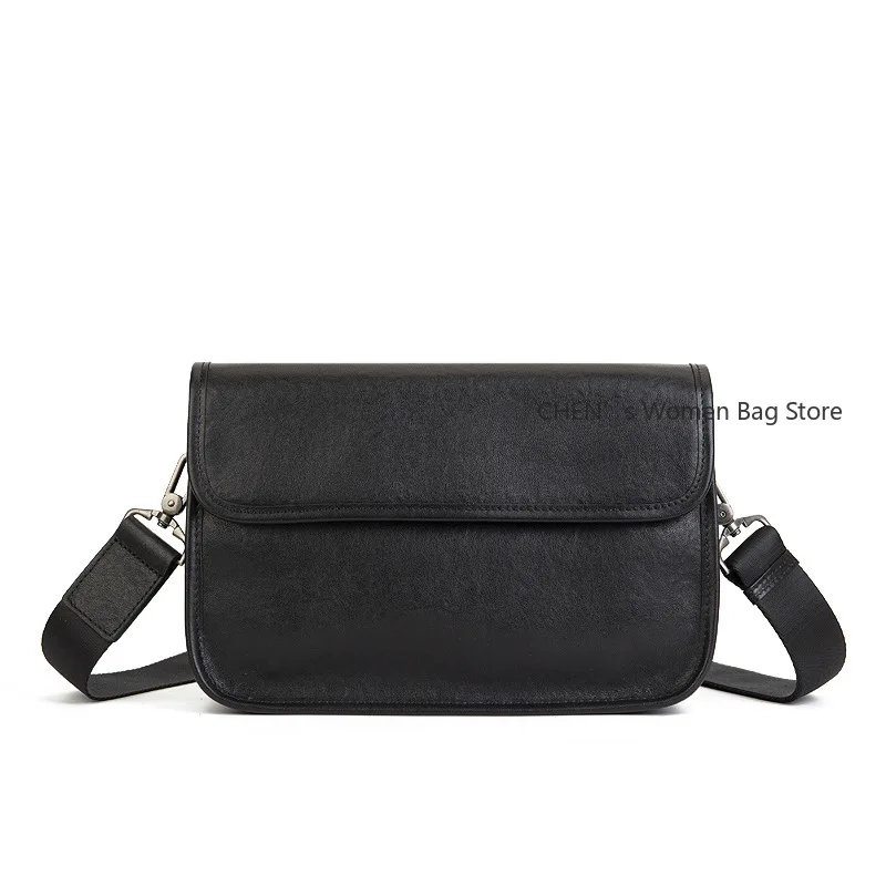 

Genuine Leather Men's Shoulder Bag, Crossbody Bags Simple Cowhide Bag,Vegetable-tanned Top Layer Leather Fashion Casual