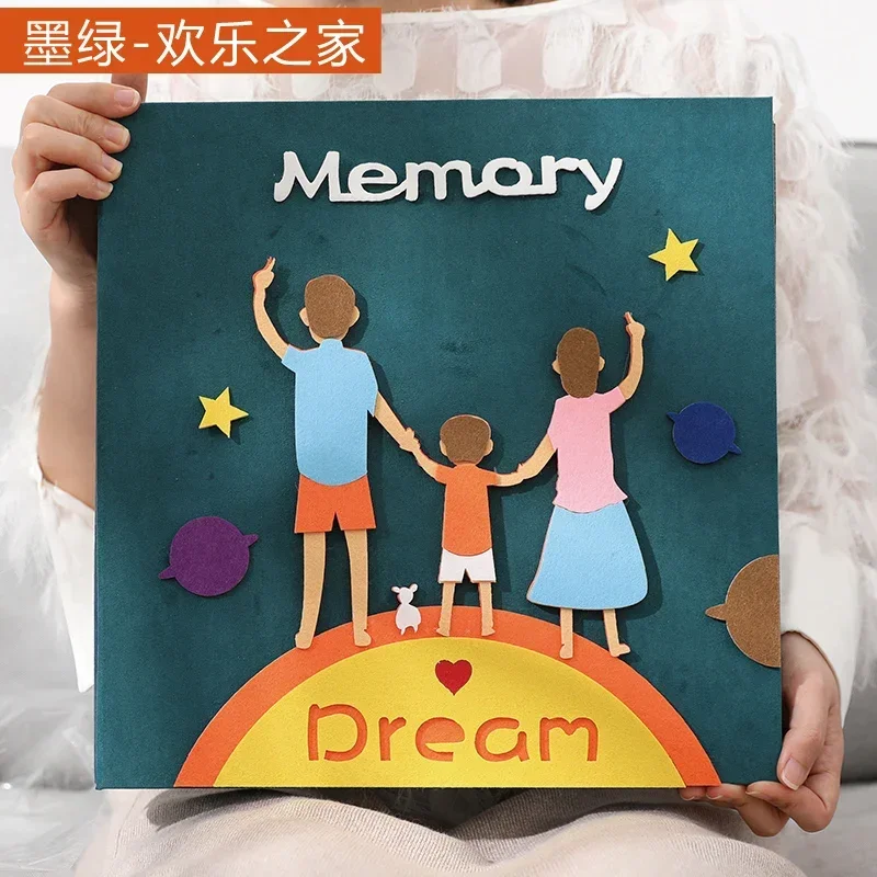 Album for Diy Baby Growth Family Happy Moment Record Handmade Large-capacity Children Pictures Photos Album 60 sheets 120 sides