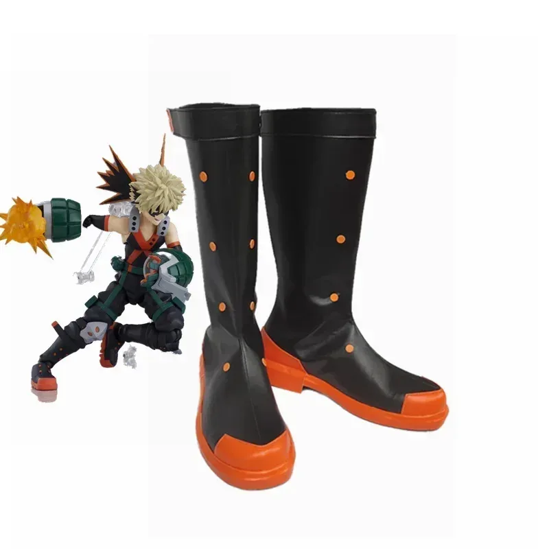 

NewBakugou Katsuki Cosplay Shoes PU Leather Shoes Halloween Carnival Boots Anime Cosplay Props Custom Made2025