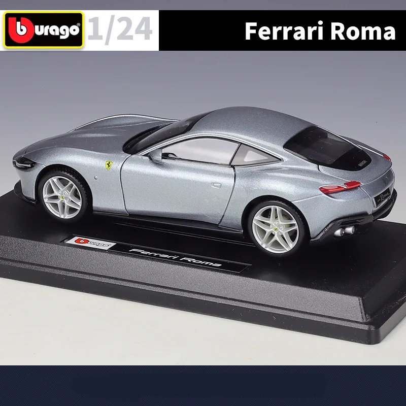 Bburago 1:24 Ferrari Roma Alloy Sports Car Model Diecasts Metal Racing Car Model High Simulation Collection Childrens Toys Gifts