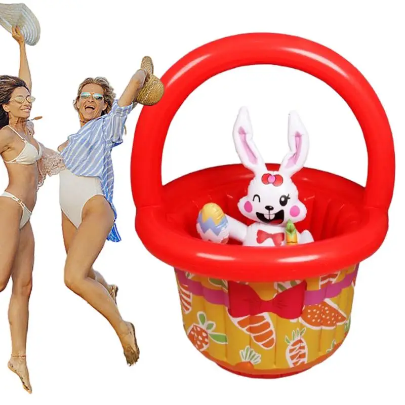 

Inflatable Ice Cooler Party Decoration Easter Bunny Drink Cooler Easter Party Supplies PVC Material Large Capacity For Summer