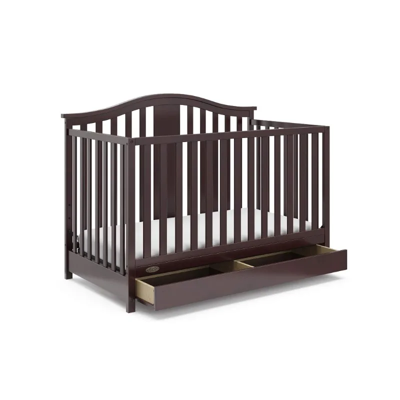 

Solano Convertible Crib with Drawer GREENGUARD Gold Certified Crib with Drawer Combo Includes Full-Size Nursery Storage Drawer