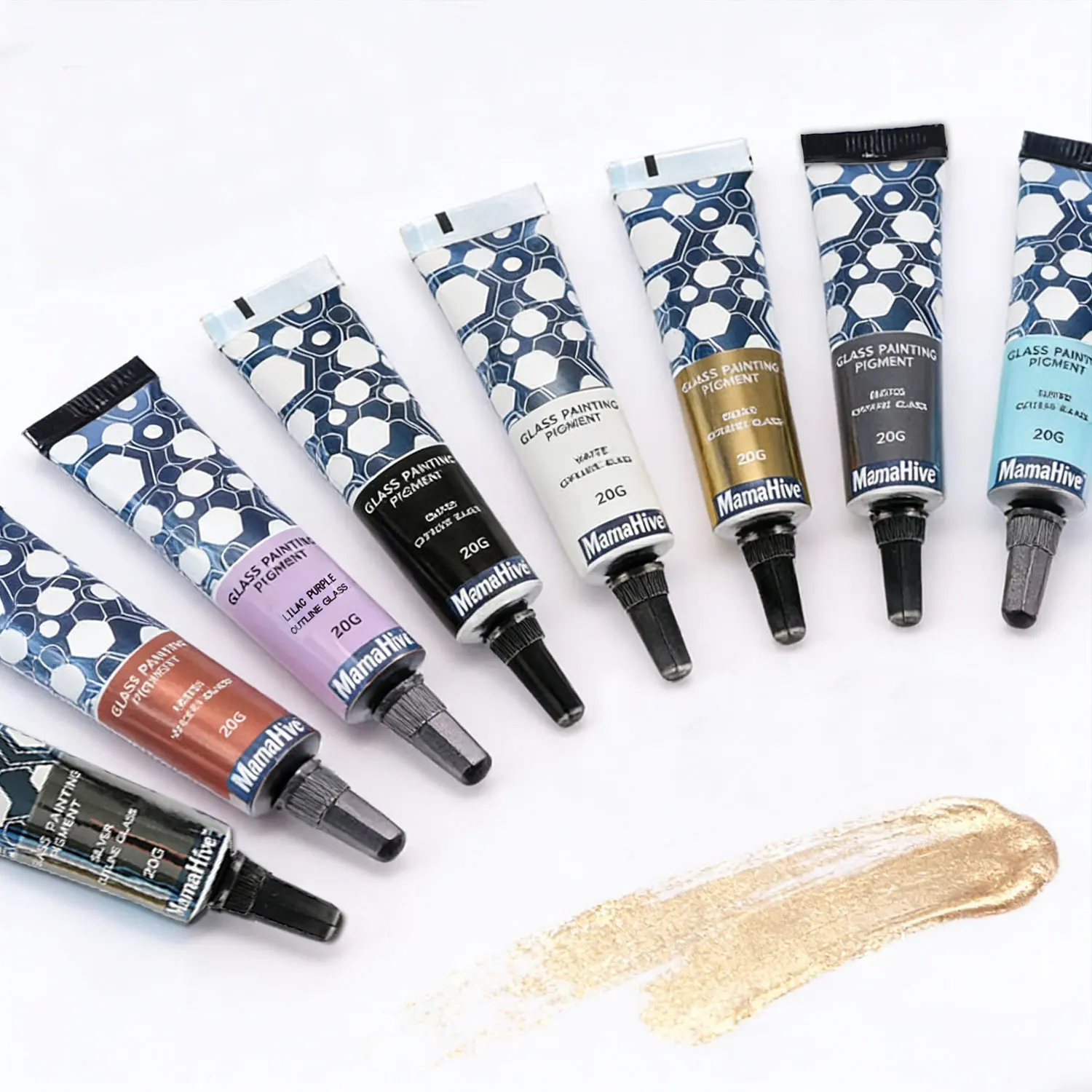 Metallic Opaque 3D Glass Outline Paint 20ml Waterproof Long-Lasting High Coverage For DIY Home Decor Handcraft Art Supplies