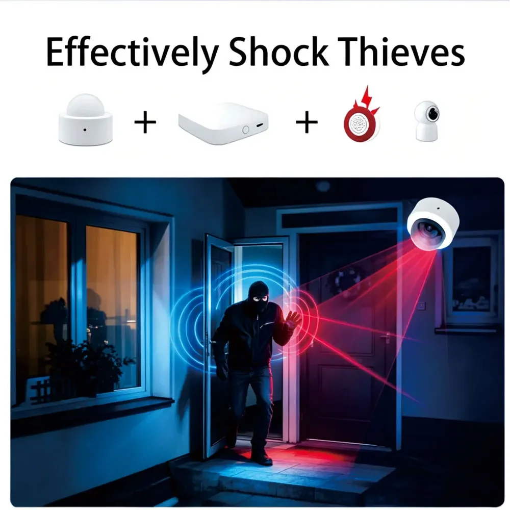 Zigbee 3.0 Mini PIR Motion Sensor Human Motion Infrared Detector Security Alarm Works With Tuya Alexa Google Home Zigbee2MQTT