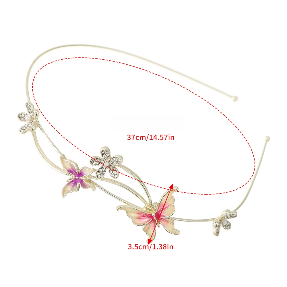 Haimeikang New Hair Bands For Women Wedding Headgear Accessories Hair Hoops Flower Butterfly Bezel Headabnds Fashion Headdress