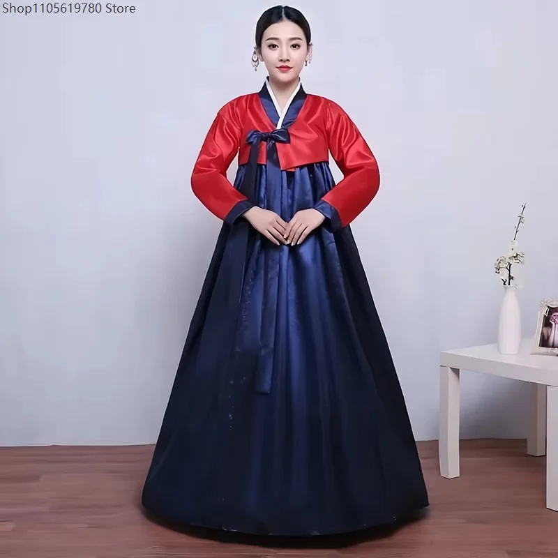 2026 Women Korean Traditional Hanbok Dress Ancient Palace Outfit Asian Minority Cosplay Stage Performance Dancewear Costume