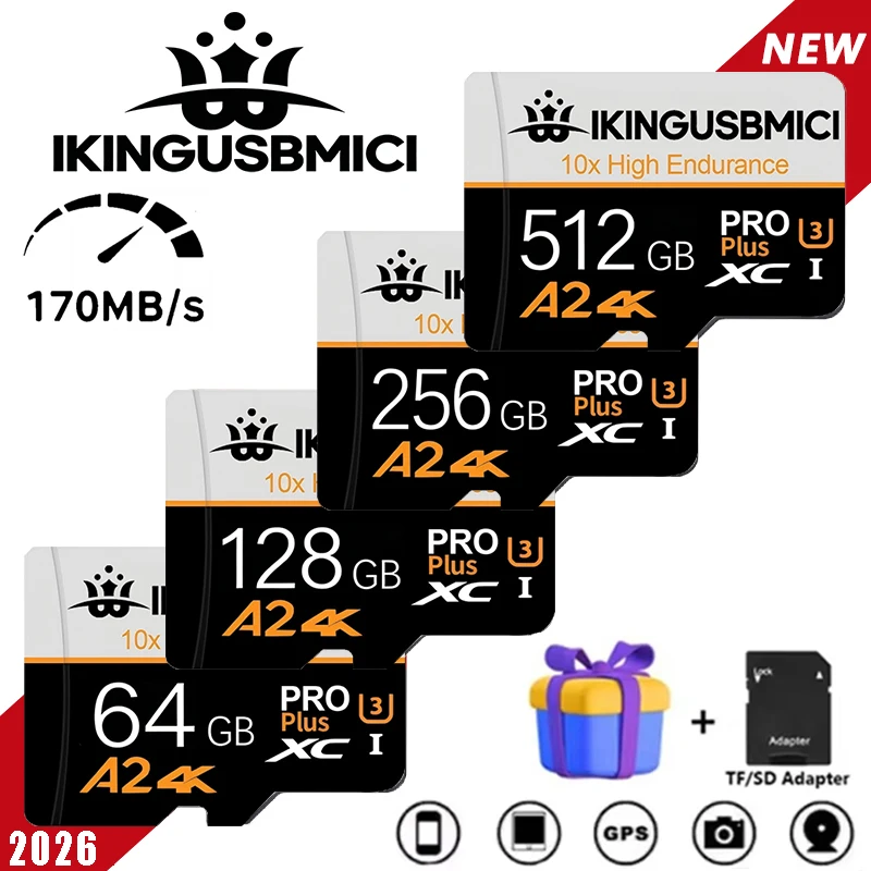 High-speed Memory card 64GB 128GB 256GB 512GB sd card Mini TF card is used to monitor the drone tachograph