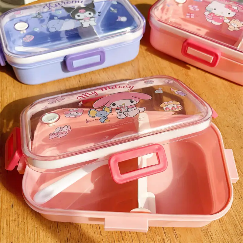 Sanrio Hello Kitty Lunch Box Food Storage Container Cute Cartoon Lunch Box Seal Prevent Overflow Lunch Box To Bring Food Hot