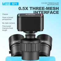 MaAnt S71 Trinocular Microscope 6.5X-52X Zoom Industrial 4K Camera For Mobile Phones Motherboard Electronic Welding Repair tools 5