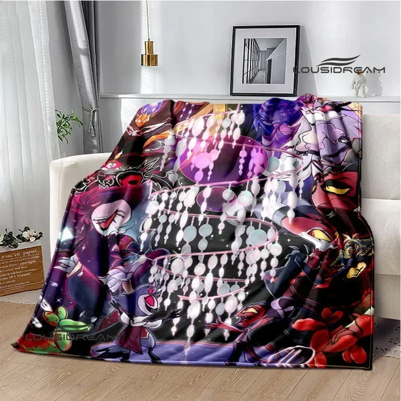 

H-Helluva-Boss Cartoon printed blanket Warm Flannel blankets Picnic blanket throw blankets Home bed linings Birthday Gift