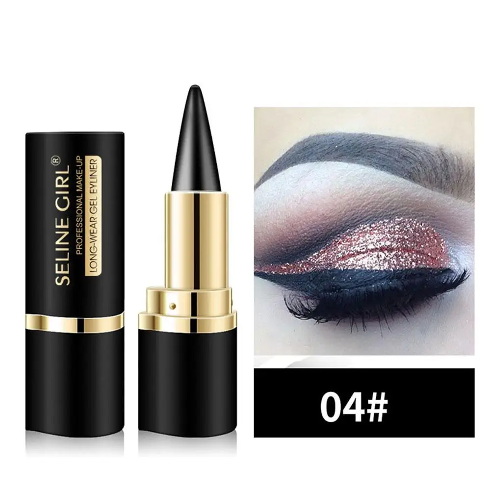 1 Stuks Draagbare Eyeliner Crème Zwarte Eyeliner Pen Natuurlijke Waterdichte Ogen Tattoo Eyeliner Professionele Blijvende Ogen Make-Up