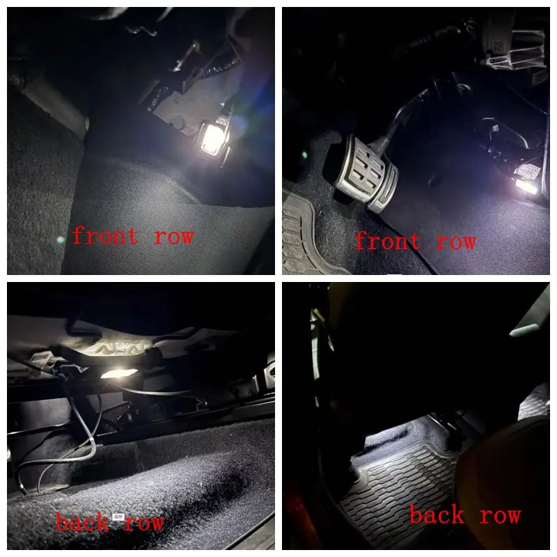 4-teiliges LED-Fußraumbeleuchtungsset mit Kabel, Innenraum-Fußlampe für VW T-ROC Jetta Polo T-Cross Enyaq ID4 ID3 Tayron Talagon – Detail 2