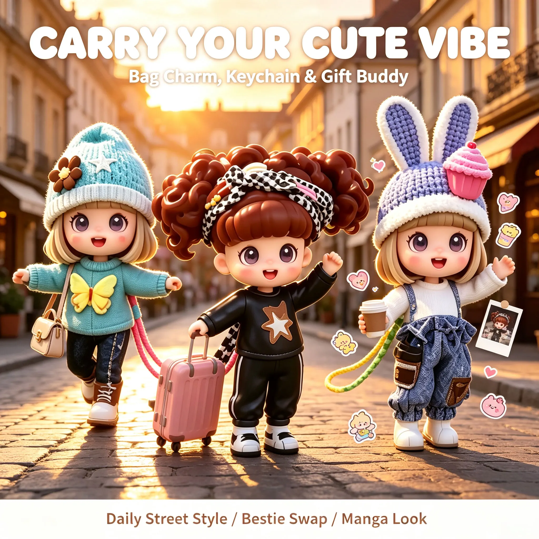 Fashion Toy doll OB11 Plush Collection doll Mobile Phone Pendant Chinese Girl doll Clothing Set Spring Festival Gift Set BJD
