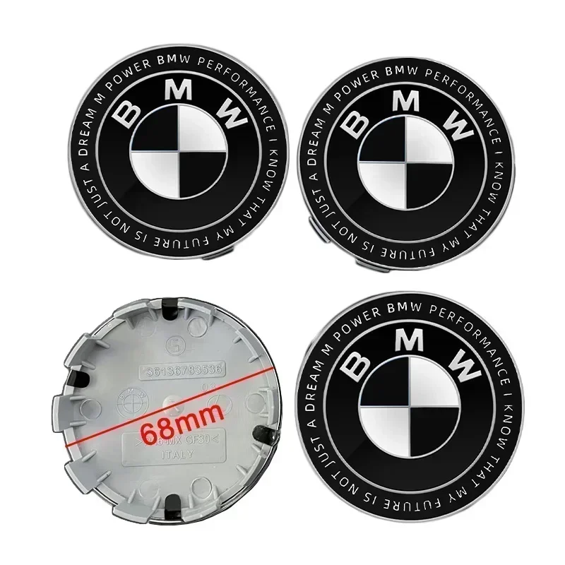 4Pcs 56/68mm Car Wheel Center Hub Cap Auto Rim Covers For E36 E46 E53 E90 E60 E61 E93 E87 X3 X5 F30 F20 F10 G30 Accessories