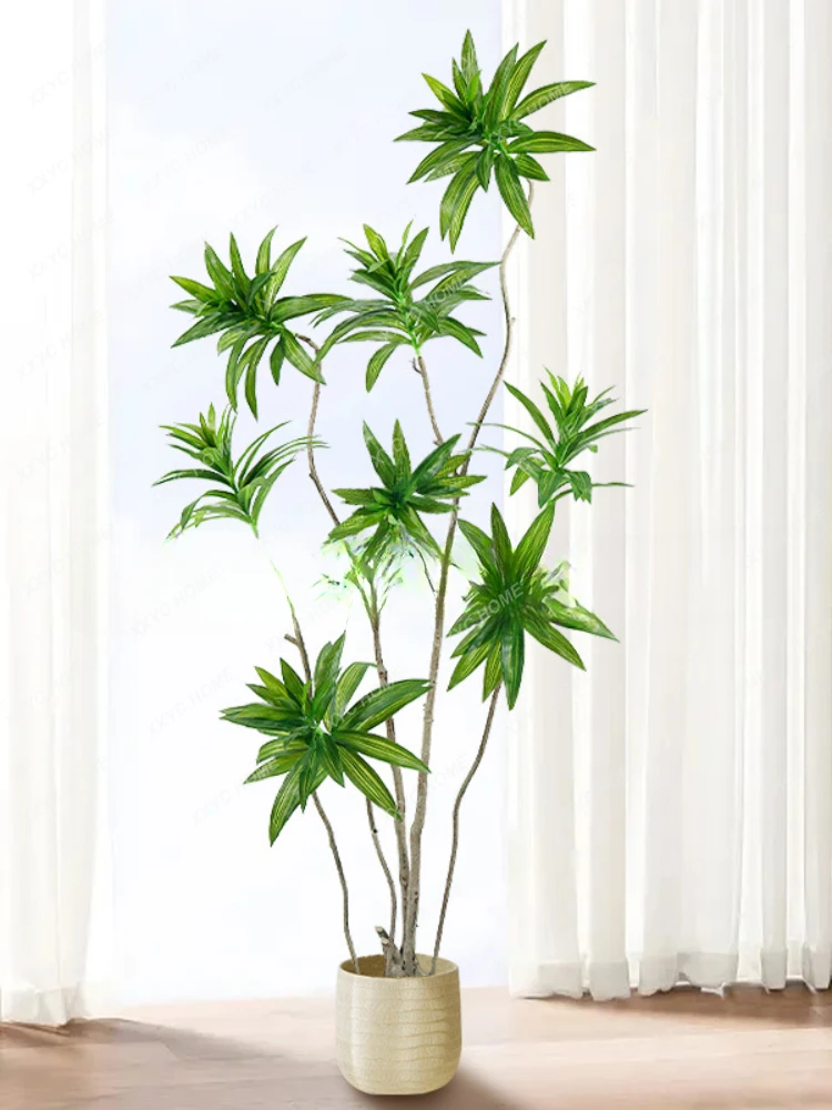 Decoration Large Plant Indoor Living Room Bionic Pot Fake Trees Ornamental Flower Lily Artificial Green Plant