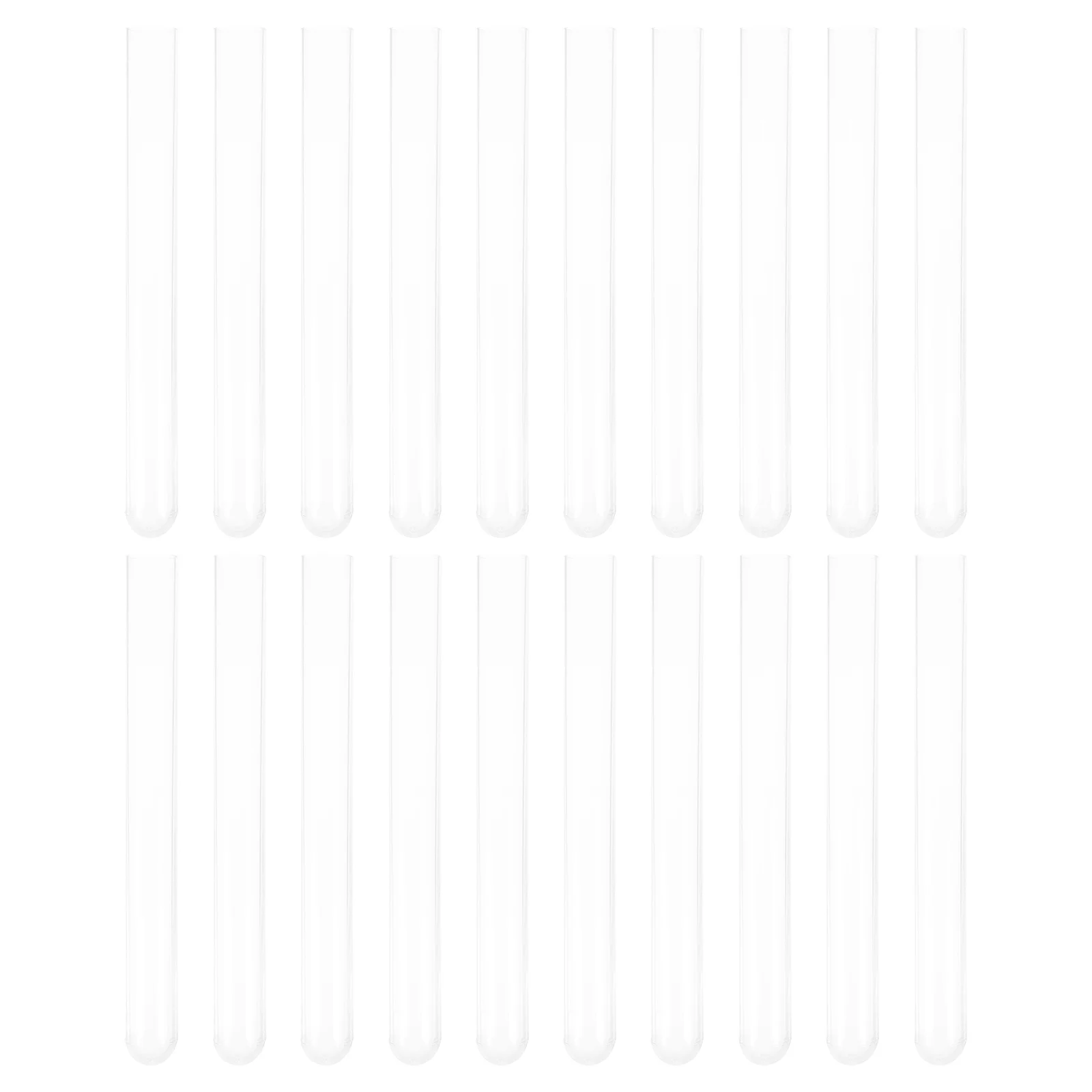

20 Pcs Sampling Tube Test Lab Tubes Clear Storage Containers Wide Vial Plastic Vials