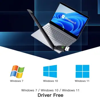 FENVI WIFI 6 USB adaptér AX286 síťová karta Dongle 2,4 GHz 802.11AX anténa pro příjem signálu pro notebook Windows 10 11 ovladač zdarma 10 nejlepší prodej USB WiFi anténa - №3