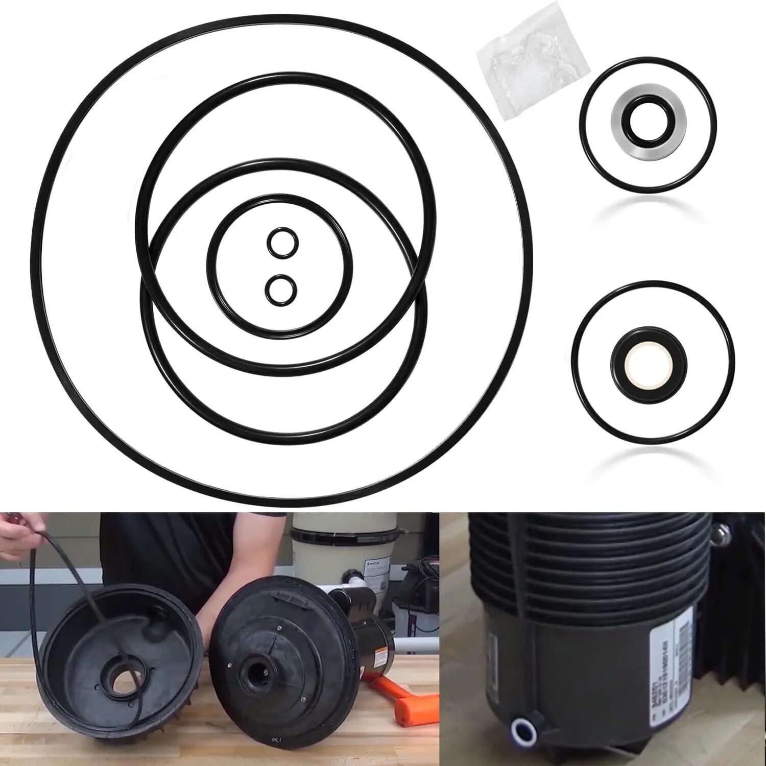 

MX Quick Kit O-Ring Rebuild Repair Kit Shaft Seal & O-Ring Replace Parts for Challenger High PSI High Flow and Waterfall Pump