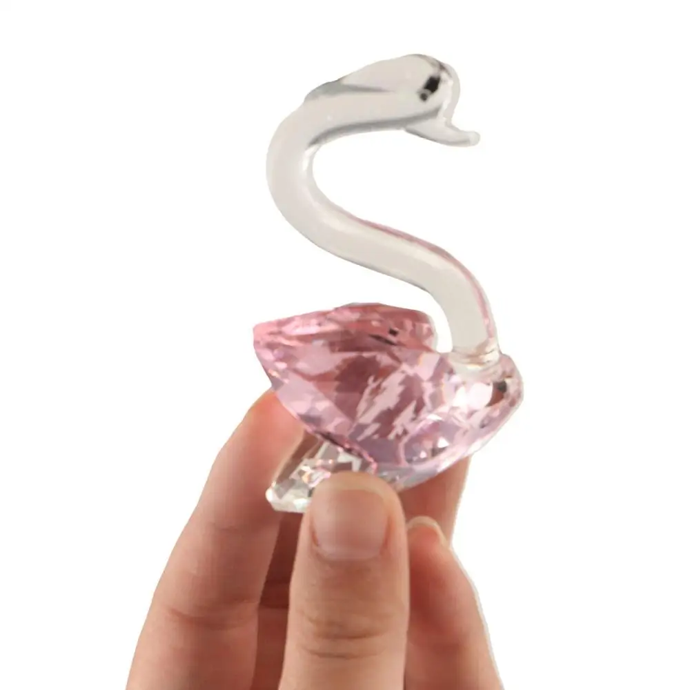 

Crafts Crystal Swan Creative Mini Little Swan Ornament Glass Home Decoration Romantic Swan Statue Living Room