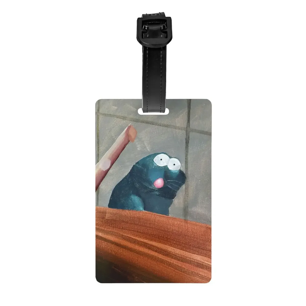 

Custom Funny Ratatouille Remy Meme Luggage Tag Travel Bag Suitcase Privacy Cover ID Label