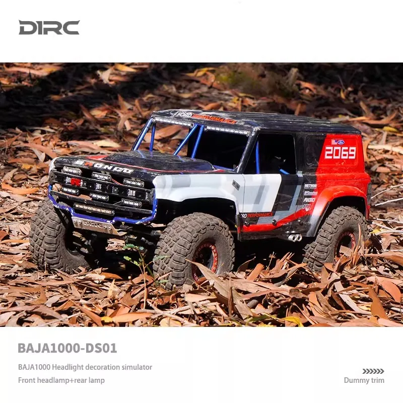 D1RC TRX4 Baha BAJA1000 إطار أنبوب من سبائك التيتانيوم مخصص للمصابيح الأمامية الأمامية وأجزاء محاكاة المصابيح الخلفية #3