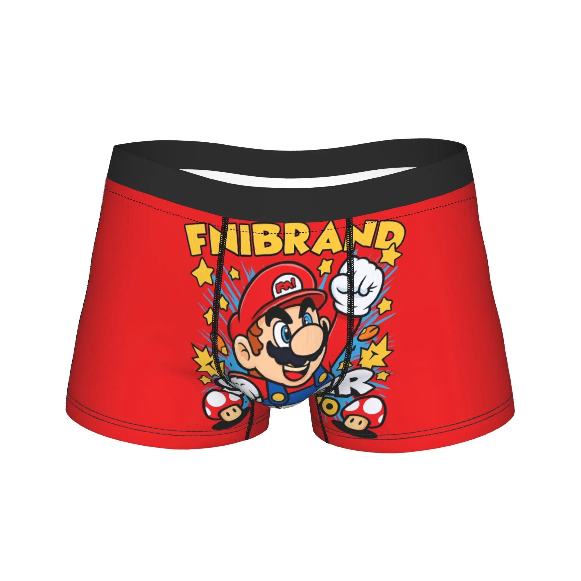

M-Mariosed Game Underwear Male Underpants Custom Funny Boxershorts High Quality Boxer Brief Plus Size