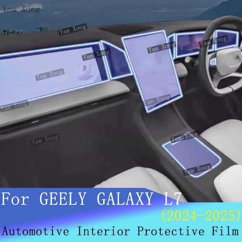 

Auto Navigation screen Protection For GEELY GALAXY L7 Full set interior Film Center Console TPU Transparent Wrap Cover Sticker