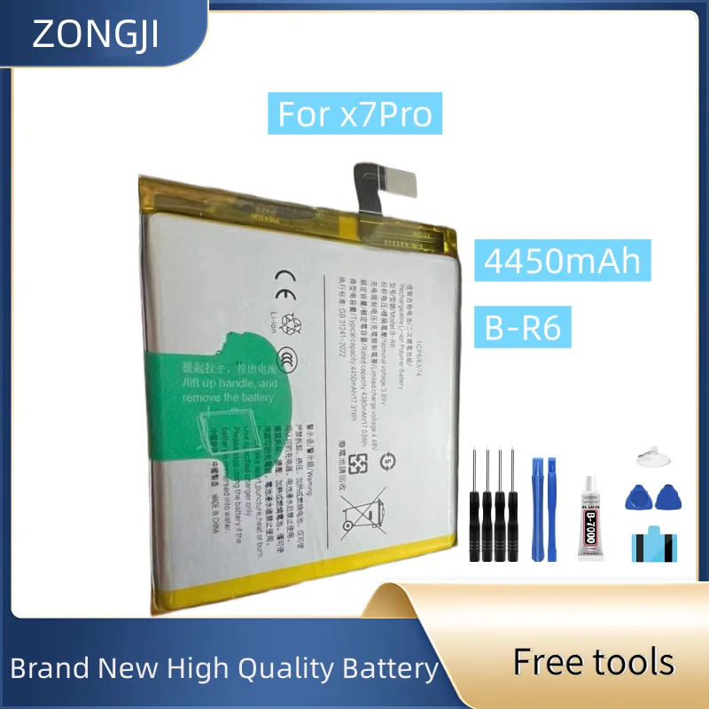 New Battery B-R6 4450mAh For x7Pro Mobile Phone Battery + Free Tools