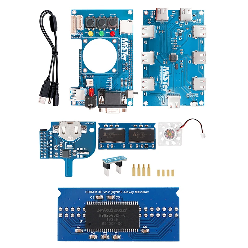 

Motherboard Kit For Mister FPGA 128MB For Terasic DE10 Nano IO HUB V2.1 Extender Fan DIY Metal Shell Set Accessories