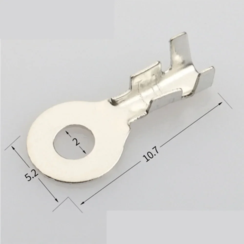 100pcs/lot 431 2mm Dia Copper Circular Splice Terminal Wire Naked Connector For 0.15-0.5mm2
