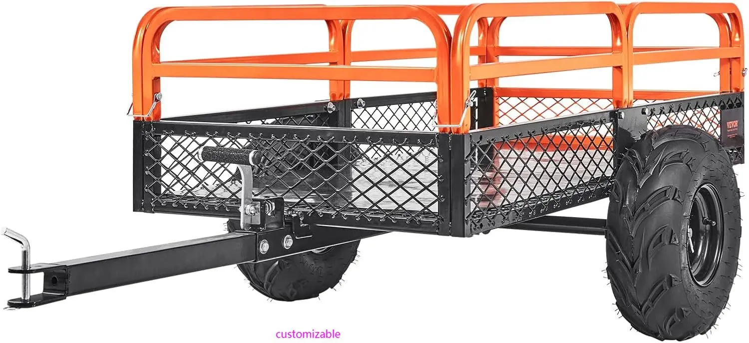 

Прицеп-самосвал для квадроциклов и UTV, грузоподъемность 680 кг, объем 430 литров, сверхмощный прицеп для сада и двора