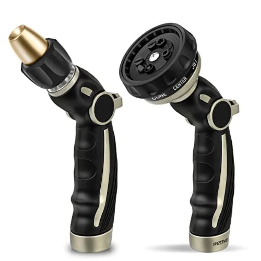 

Насадка-распылитель RESTMO для шланга высокого давления, сверхмощная латунная головка, металлическая насадка для шланга для мойки автомобилей, уборки сада и полива газонов