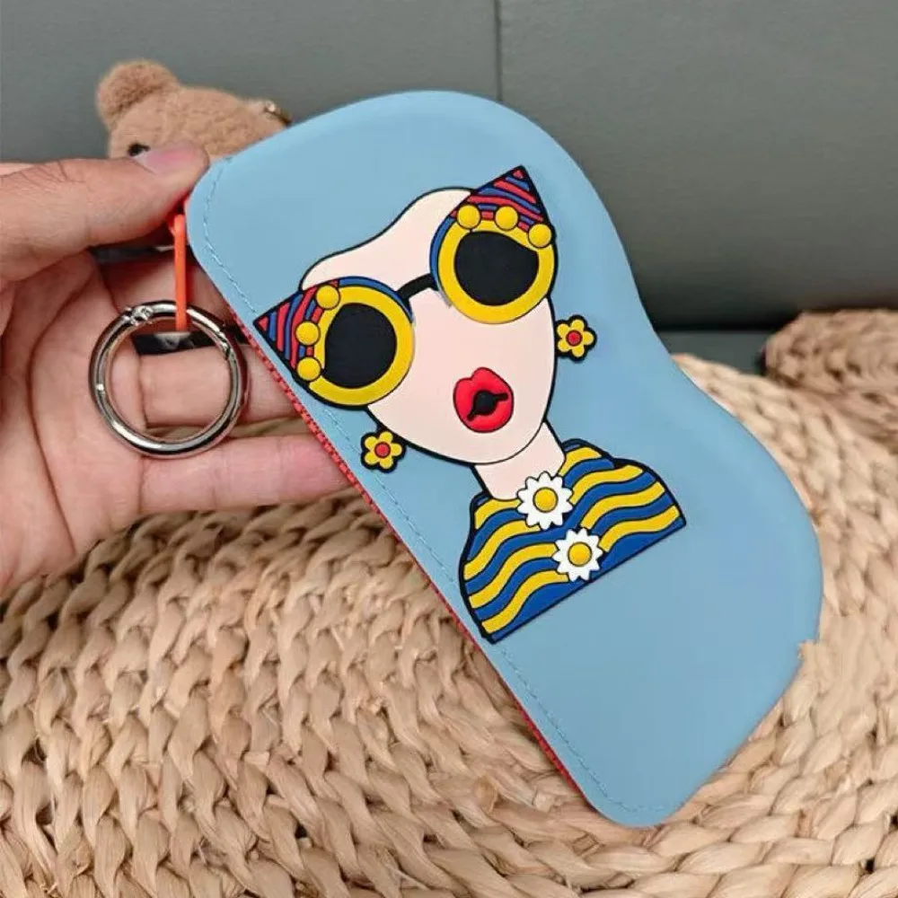 

Multifunctional Silicone Eyeglasses Case Waterproof Cartoon Small Items Bag Dustproof Coin Purse Sunglasses Pouch Outdoor