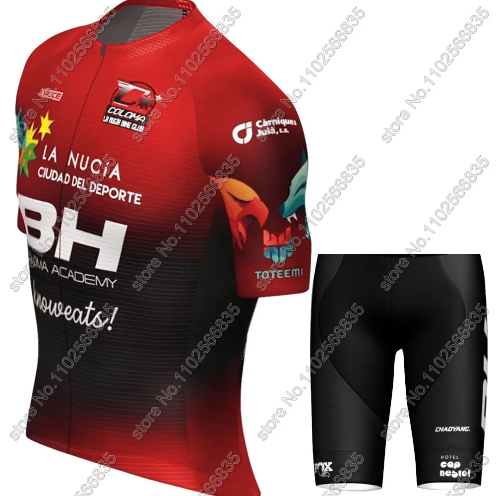 Bh Coloma Team 2024 kolarska zestaw koszulek z krótkim rękawem letnia hiszpania Mans szosowa koszulka na rower spodenki na szelkach MTB