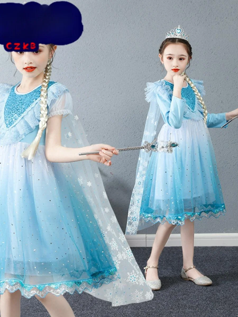 

Princess Skirt for Girls Spring Autumn Halloween Ice Age Costume Children's Dress New Arrival Polyester Material