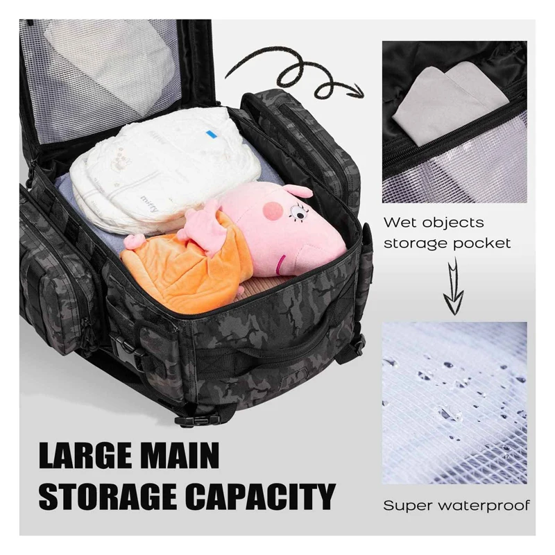 Tactical Backpack for Men Outdoors Multifunctional Capacity Waterproof Outdoor Sport Hiking Camping Hunting Travel Backpack Bags
