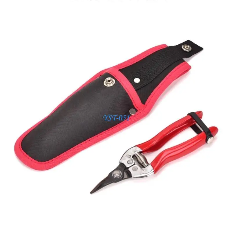 Kantong Pelindung Gunting Profesional, Sarung Pelindung Alat Esensial, Tas Alat Tang, Tas Penyimpanan Kain Oxford Portabel Merah, Perlengkapan Alat