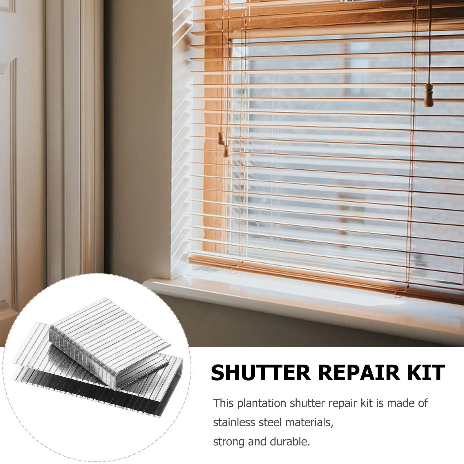 40pcs Shutter Staples Repair Kit for Plantation Curtains Replacement Nails Suitable Most Colors Textures Easy Durable Strong