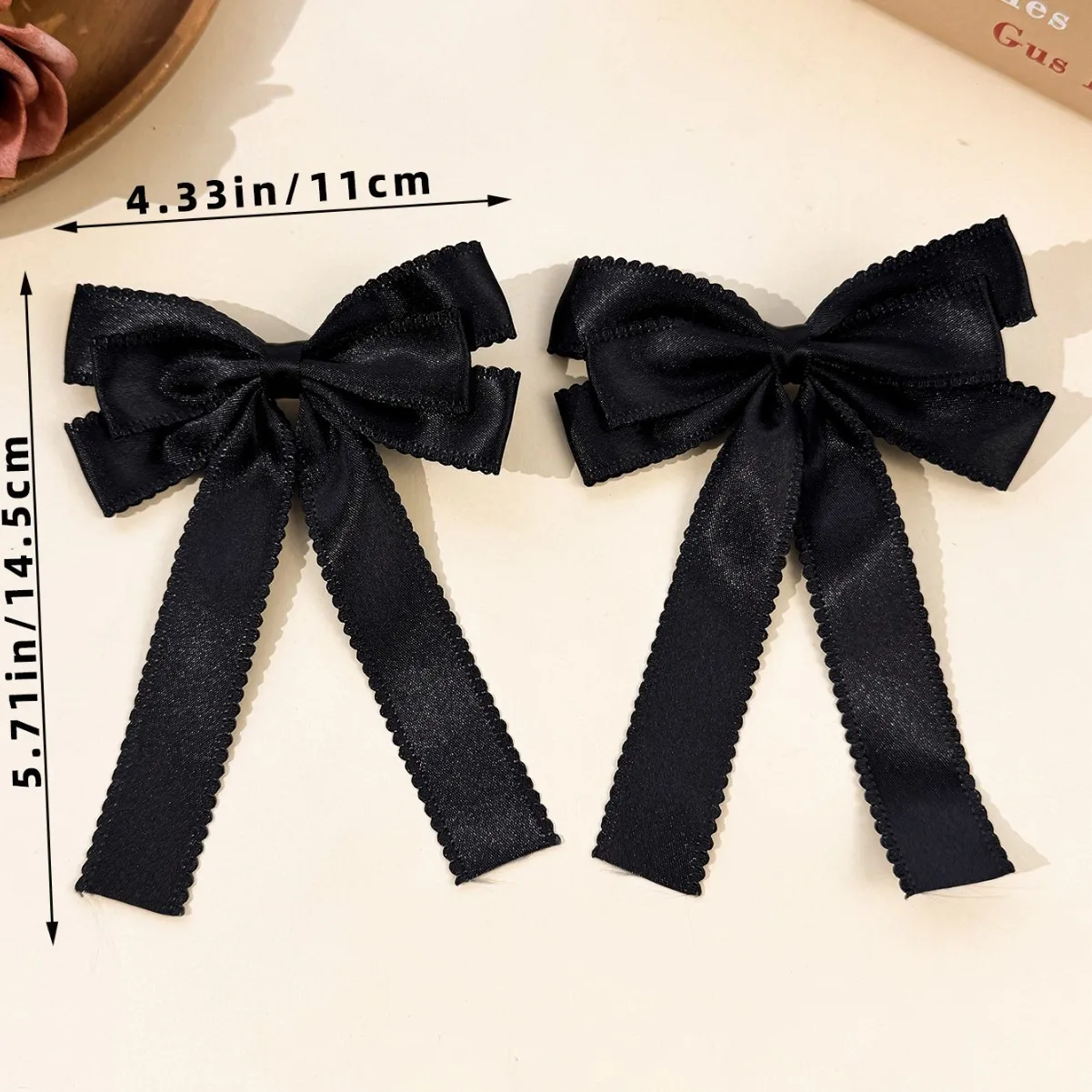 30pc Solid-Color Japanese Korean Long Lace Bow Hairpin Hairclips for Women Girls Flowing Tassel Hairgrips Ladies Headwear Bulk