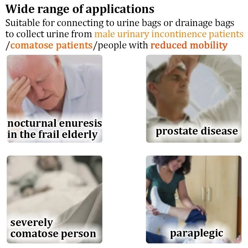 5Pcs Disposable Male Urine Sleeve for Bed-ridden Atrophic Urinary Incontinence Patients Latex Catheter Sleeve